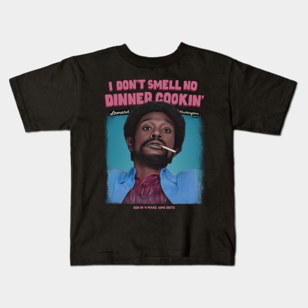 Leonard Washington Kids T-Shirt by Art Simpson